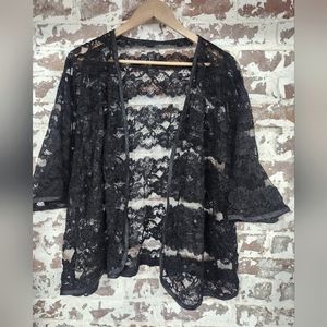 Black Lace Sequin Shrug